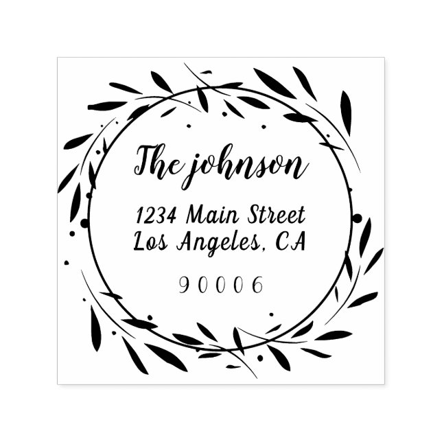 Sello Automático Dirección de devolución de script de nombre de fam (Diseño)