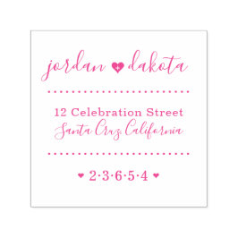 Sello Automático Dirección de devolución de script de nombres perso