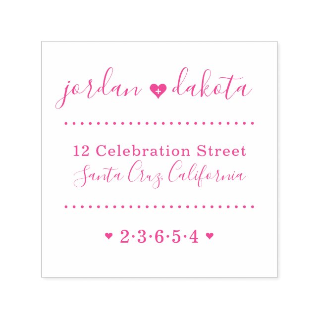 Sello Automático Dirección de devolución de script de nombres perso (Diseño)