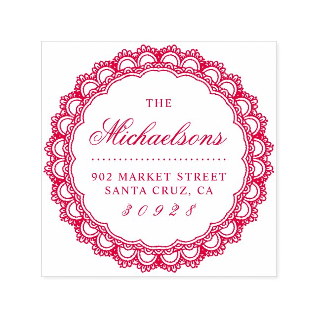 Sello Automático Dirección de devolución de script de último nombre (Diseño)