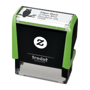 Sello Automático Dirección de devolución de silueta de búho nocturn