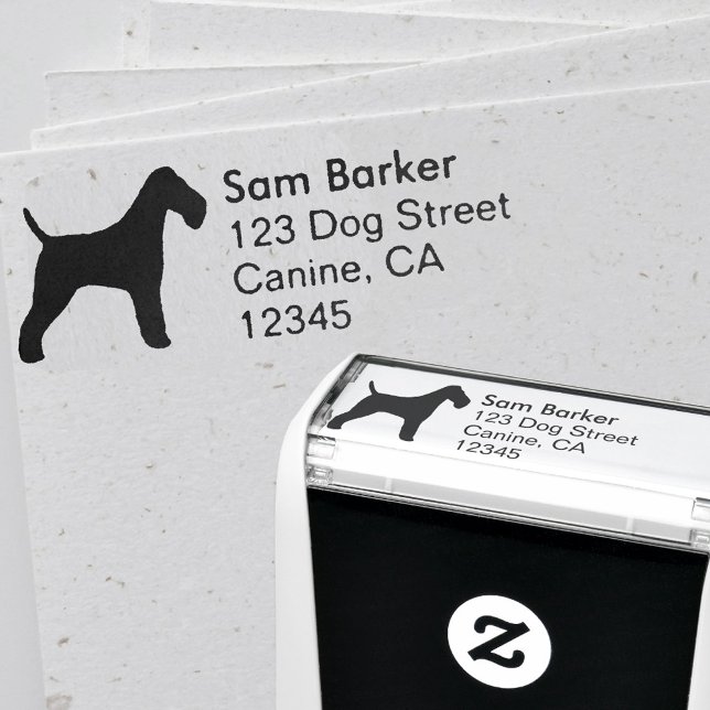 Sello Automático Dirección de devolución de silueta de Fox Terrier (Subido por el creador)