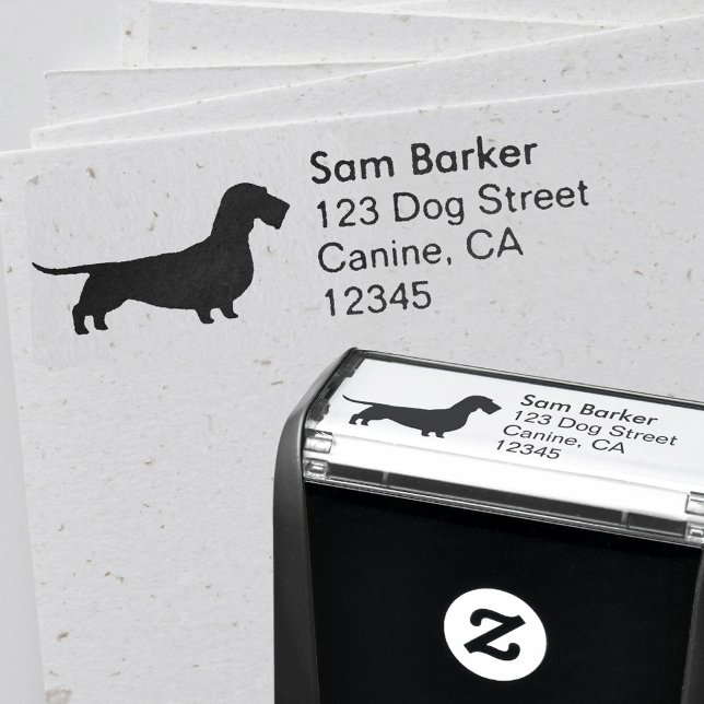 Sello Automático Dirección de devolución de silueta de perro de Dac (Subido por el creador)