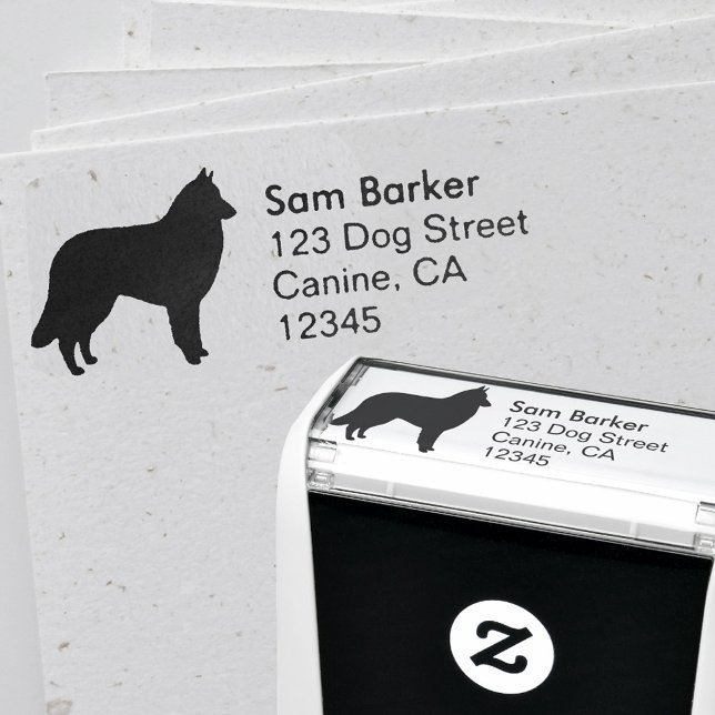 Sello Automático Dirección de devolución de silueta de perro de Ter (Subido por el creador)