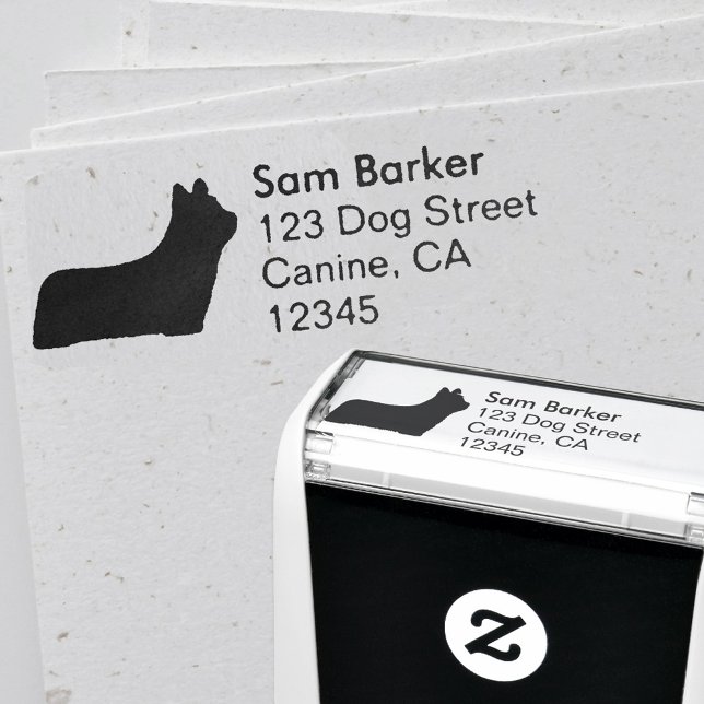 Sello Automático Dirección de devolución de silueta de raza de perr (Subido por el creador)
