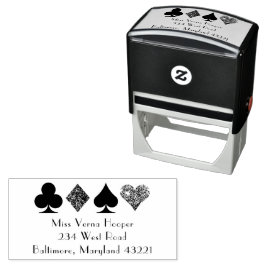 Sello Automático Dirección de devolución de tarjetas de juego de Ca