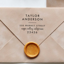 Sello Automático Dirección de devolución de texto del Personalizado