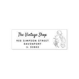 Sello Automático Dirección de devolución de tienda de ropa vintage 