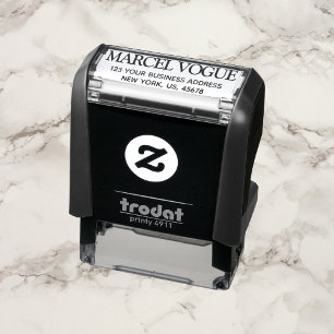 Sello Automático Dirección de devolución de tipografía de estilo pr