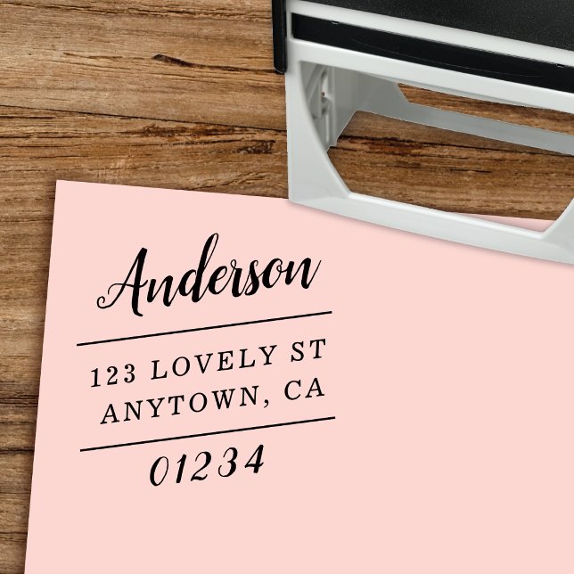 Sello Automático Dirección de devolución de tipografía inclinada (Subido por el creador)