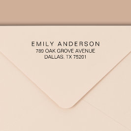 Sello Automático Dirección de devolución de tipografía moderna míni