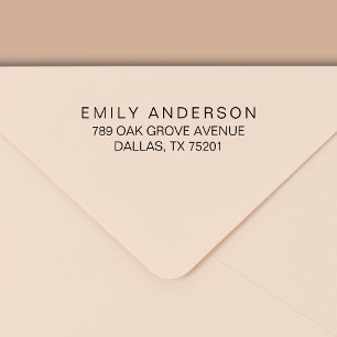 Sello Automático Dirección de devolución de tipografía moderna míni