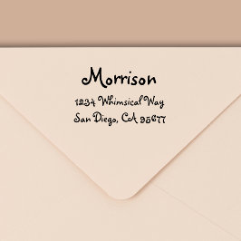 Sello Automático Dirección de devolución de tipografía moderna míni