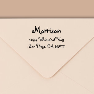 Sello Automático Dirección de devolución de tipografía moderna míni