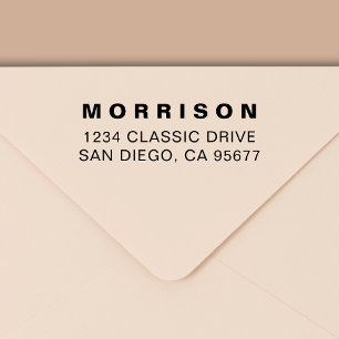 Sello Automático Dirección de devolución de tipografía moderna míni