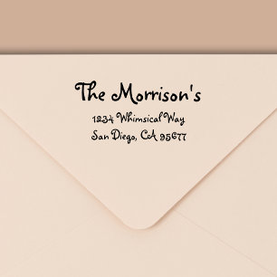 Sello Automático Dirección de devolución de tipografía moderna míni