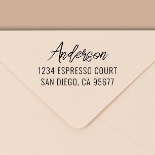 Sello Automático Dirección de devolución de tipografía moderna míni