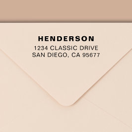 Sello Automático Dirección de devolución de tipografía moderna míni