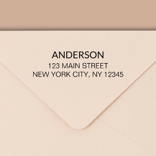 Sello Automático Dirección de devolución de tipografía moderna míni