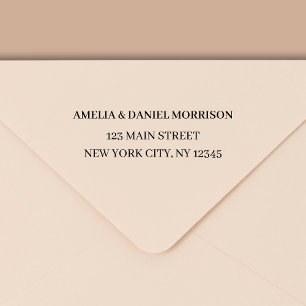 Sello Automático Dirección de devolución de tipografía moderna míni