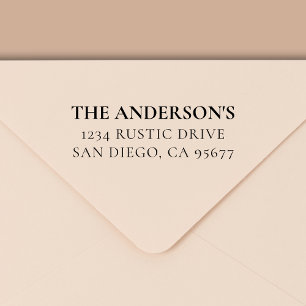 Sello Automático Dirección de devolución de tipografía moderna míni