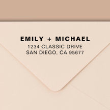 Dirección de devolución de tipografía moderna míni