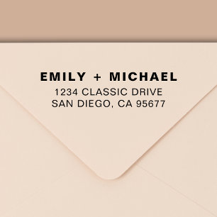 Sello Automático Dirección de devolución de tipografía moderna míni