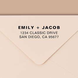 Sello Automático Dirección de devolución de tipografía moderna míni