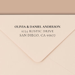 Sello Automático Dirección de devolución de tipografía moderna míni