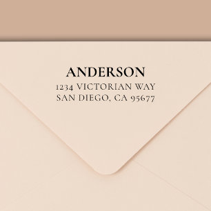 Sello Automático Dirección de devolución de tipografía moderna míni