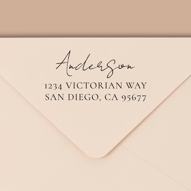 Sello Automático Dirección de devolución de tipografía moderna míni (Subido por el creador)