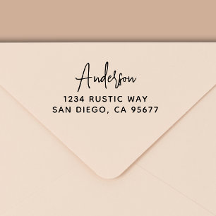 Sello Automático Dirección de devolución de tipografía moderna míni