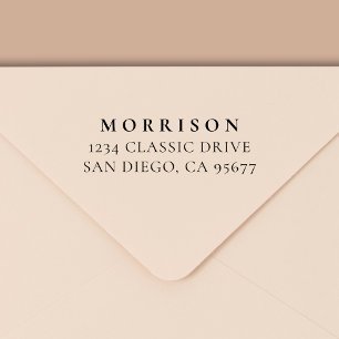 Sello Automático Dirección de devolución de tipografía moderna míni