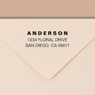 Sello Automático Dirección de devolución de tipografía moderna míni