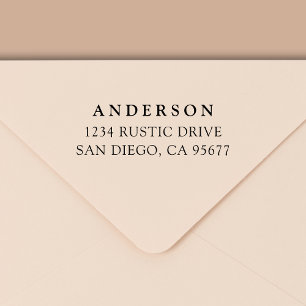 Sello Automático Dirección de devolución de tipografía moderna míni