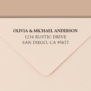 Sello Automático Dirección de devolución de tipografía moderna míni