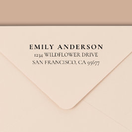 Sello Automático Dirección de devolución de tipografía moderna míni