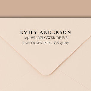 Sello Automático Dirección de devolución de tipografía moderna míni