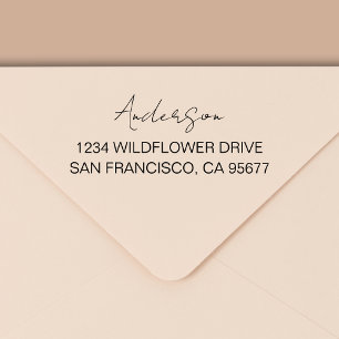 Sello Automático Dirección de devolución de tipografía moderna míni