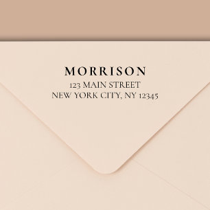 Sello Automático Dirección de devolución de tipografía moderna míni