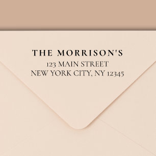 Sello Automático Dirección de devolución de tipografía moderna míni