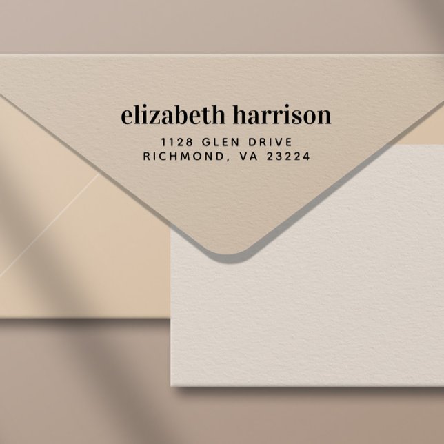 Sello Automático Dirección de devolución de tipografía moderna míni (Subido por el creador)