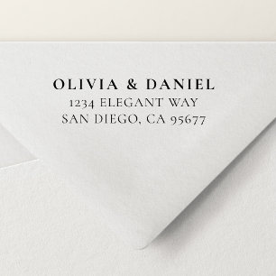 Sello Automático Dirección de devolución de tipografía moderna míni