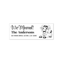 Sello Automático Dirección de devolución de vaca personalizada