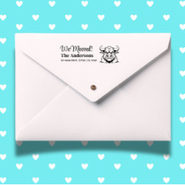 Sello Automático Dirección de devolución de vaca personalizada de t