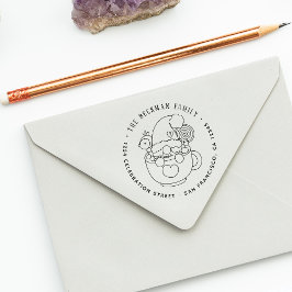 Sello Automático Dirección de devolución de vacaciones de Gnome de 