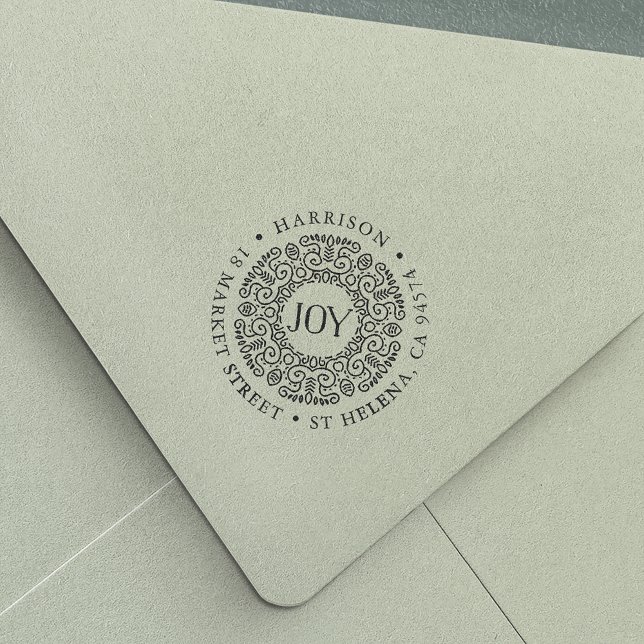 Sello Automático Dirección de devolución de vacaciones de Joy Wreat (Subido por el creador)