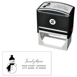 Sello Automático Dirección de devolución de vacaciones de Snowman