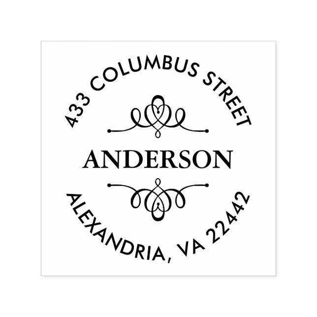 Sello Automático Dirección de devolución decorativa personalizada (Diseño)