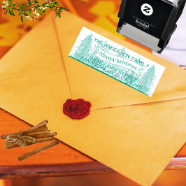 Sello Automático Dirección de devolución del Árbol de Navidad Rústi